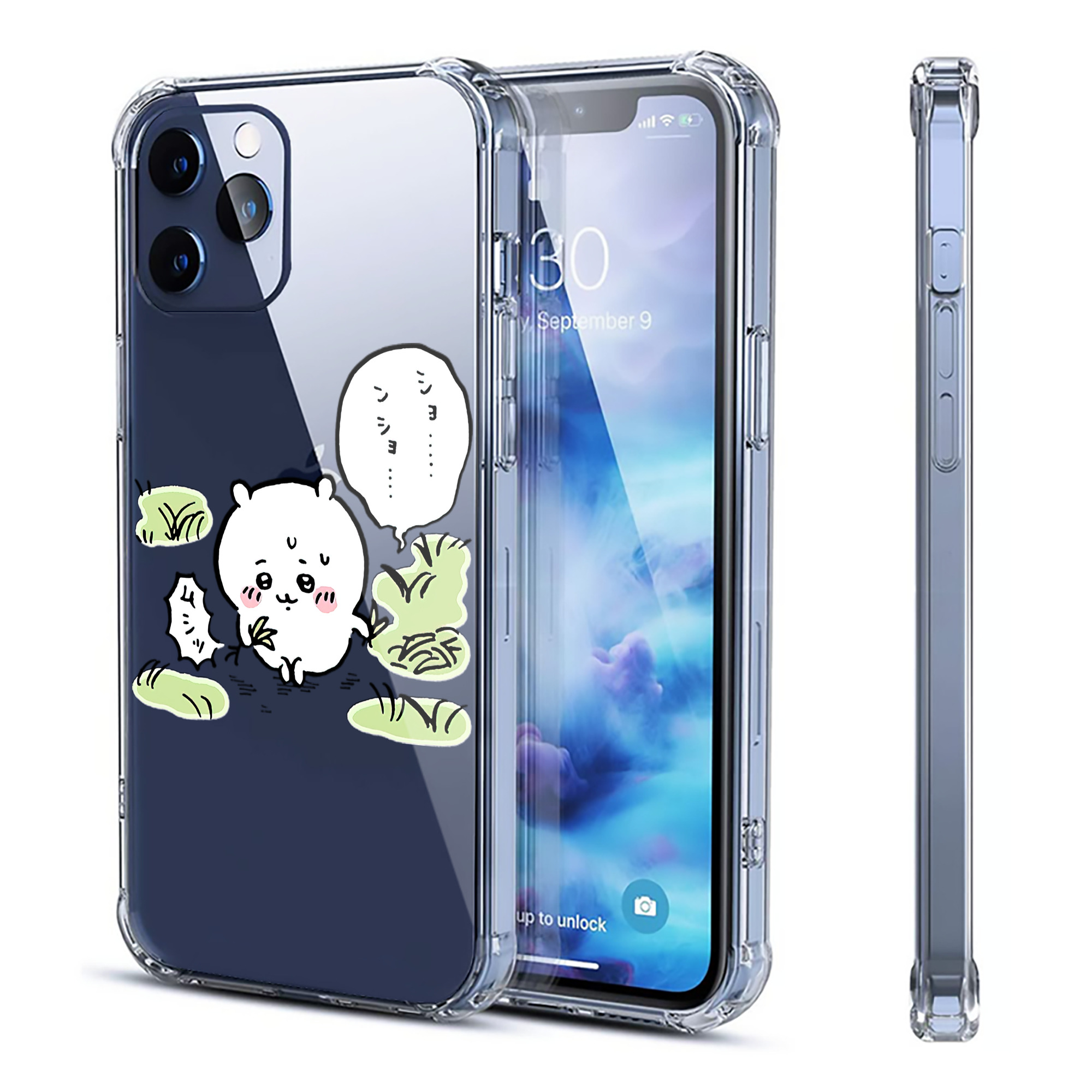 （画像用） ちいかわ ちいかわ Chii-kawa chiikawa 【iPhone 12シリーズ対応】透明スマホケース（クリアソフトケース）